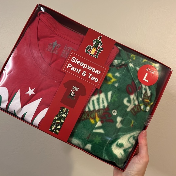 Elf Christmas Pajamas Set Men’s Large NWT - Picture 4 of 7